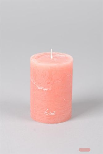 Bild von Rustic Zylinderkerze, 19cm x Ø90mm, peach pink