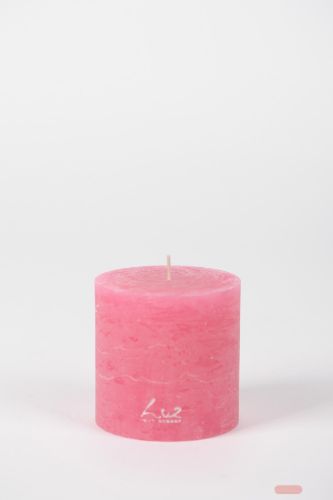 Bild von Rustic Zylinderkerze, 13cm x Ø90mm, fuchsia