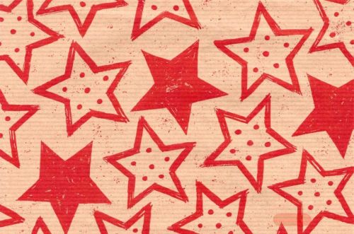 Bild von Blm-Papier,  75cm - Festive Stars, rot