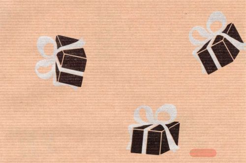 Bild von Blm-Papier,  75cm - Christmas Gifts, schwarz-silber