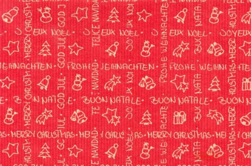 Bild von Blm-Papier,  75cm - Christmas Greetings, rot