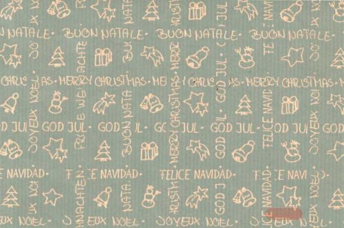 Bild von Blm-Papier,  75cm - Christmas Greetings, cosy moos