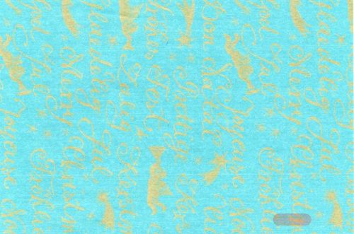 Bild von Blm-Papier,  75cm - Kalligraphie, bremerblau-gold