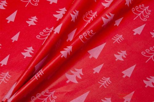 Bild von Blm-Papier, 100cm - Tannenbaum, cranberry-weiss