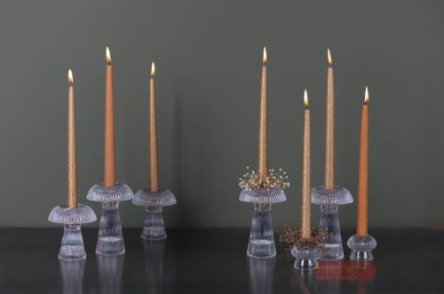 Bild von Kerzenständer, Ruffles cap Ø6.2x H5.2cm, klar