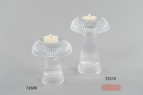 Bild von Kerzenständer, Ruffles cap Ø10.1x H11cm, klar