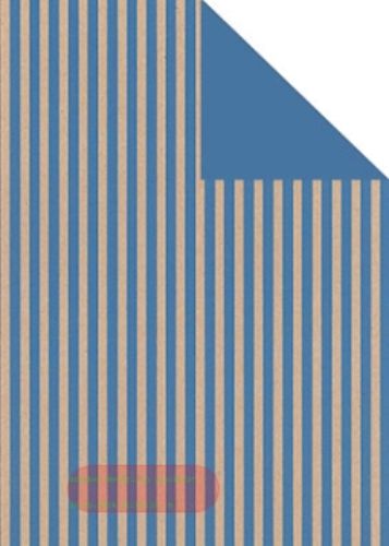 Bild von Rolle 200m x  70cm, Leer Streifen, blau/blau