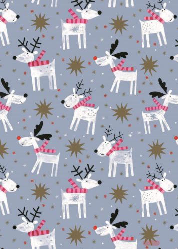 Bild von Bogen 70x 100cm, Reni Tier, hellblau