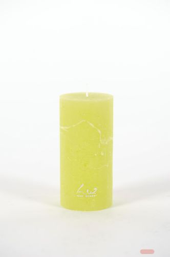 Bild von Rustic Zylinderkerze, 12cm x Ø60mm, limette