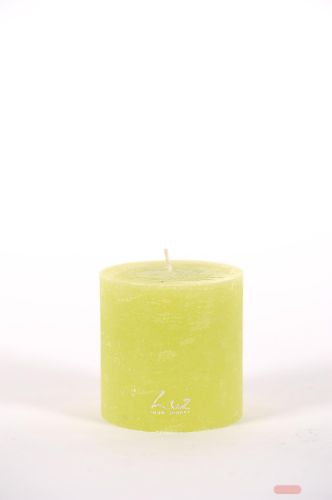 Bild von Rustic Zylinderkerze,   9cm x Ø90mm, limette