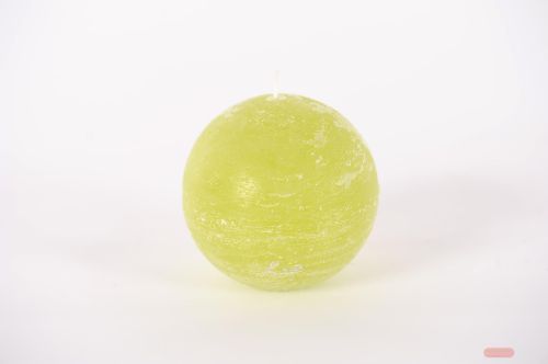 Bild von Rustic Kugelkerze, Ø100mm, limette