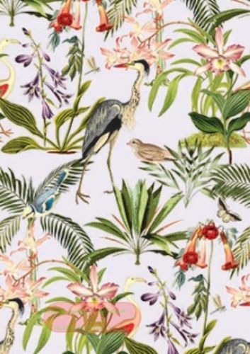 Bild von Rolle 200m x  70cm, Saigon Vögel, bunt-weiss