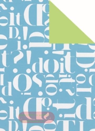 Bild von Rolle 200m x  50cm, Letters, hellblau/h'grün