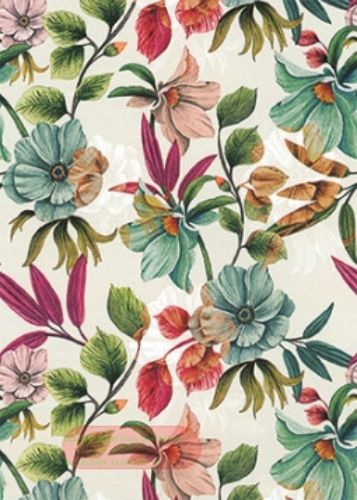 Bild von Rolle 200m x  30cm, Verona Blumen, bunt-weiss