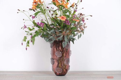 Bild von Glasvase, Antique - Ø20x H37cm, rose