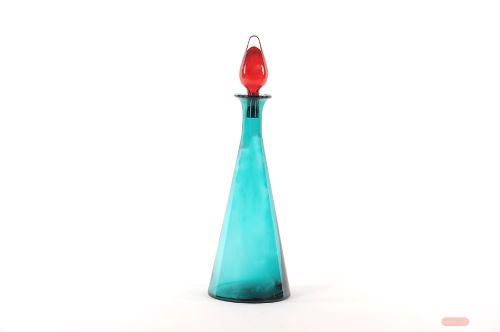 Bild von Deko Glasflasche, Mistica - Ø17.5x H42cm, aquamarin