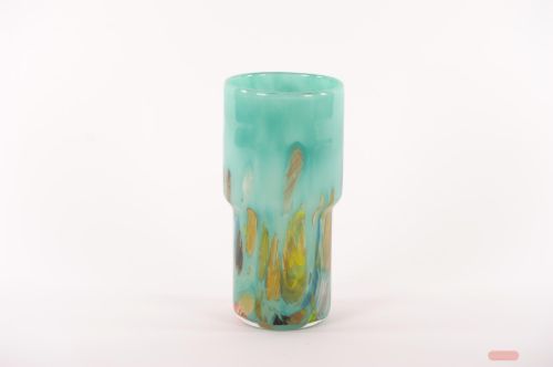 Bild von Glasvase, Kaleidoscope - Ø15.6x H30cm, aquamarine