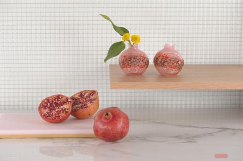 Bild von Glasvase, Excitement - Ø8.3x H8.5cm, strawberry