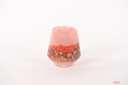 Bild von Glasvase, Excitement - Ø8x H8.6cm, strawberry