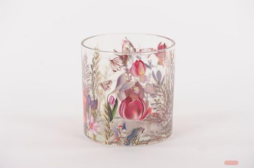 Bild von Windlicht, Wildflowers Ø15x H15cm, florissant