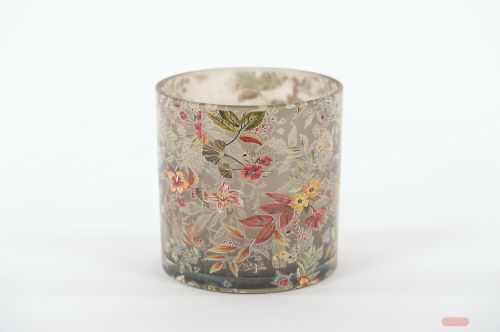 Bild von Windlicht, Flowermix Ø15x H15cm, florissant