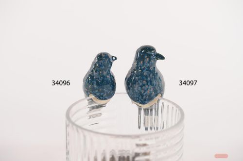 Bild von Vogel, Canario - Keramik L4x 4.5x H11.5, dark blue