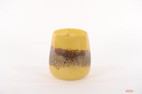 Bild von Glasvase, Excitement - Ø18.3x H20cm, curry