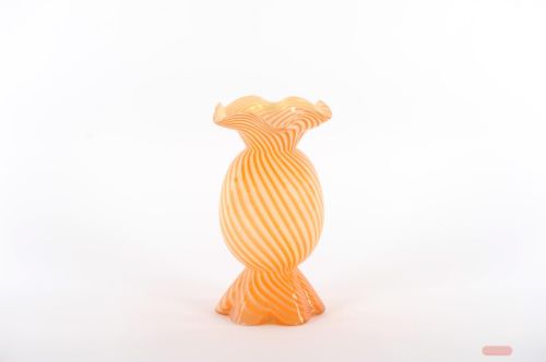 Bild von Glasvase, Sweetie mit Kragen - Ø18x H30cm, orange