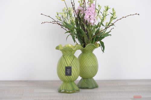 Bild von Glasvase, Sweetie mit Kragen - Ø18x H30cm, green