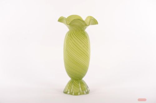 Bild von Glasvase, Sweetie mit Kragen - Ø21x H39cm, green