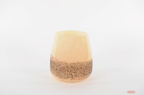 Bild von Glasvase, Excitement - Ø18.3x H20cm, latte