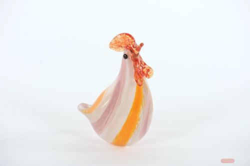 Bild von Deko Hahn, Glas - L10.5x 6x H15cm, orange