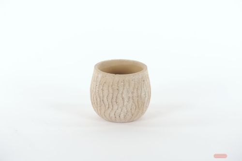 Bild von Blumentopf, Aura - Zement Ø12x H10.3cm, creme