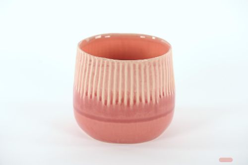 Bild von Blumentopf, Rosaripp Ø18x H15cm, rosa