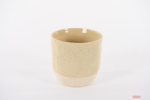 Bild von Blumentopf, Kinuwa Ø13.3x H12.8cm, creme