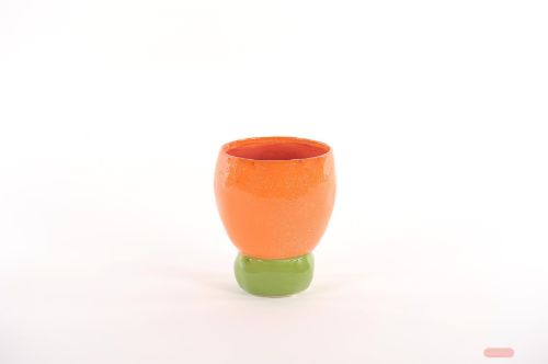 Bild von Blumentopf, Joyful Ø14.5x H17.5cm, orange/green