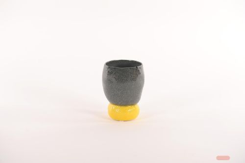 Bild von Blumentopf, Joyful Ø11x H15cm, black/yellow