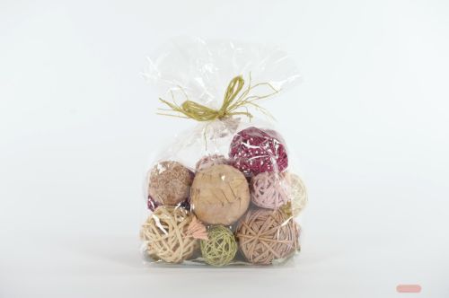 Bild von Deco Zierkugel, Exotic, L28 H28cm, lila/grün