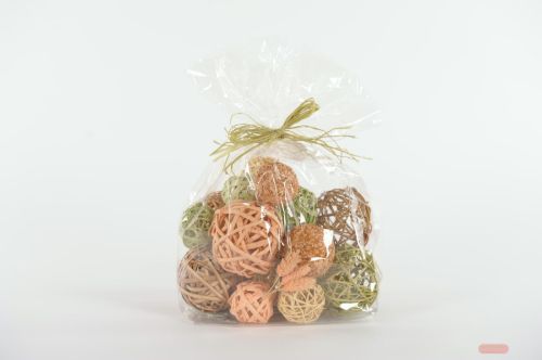 Bild von Deco Zierkugel, Exotic, L28 H28cm, orange/grün