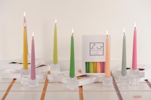 Bild von Kerzen-Box, Frühlings 8 Stk - H20x Ø22mm, sortiert