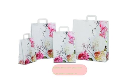 Bild von Tasche, B45+15x H49cm Garden, rosa-weiss