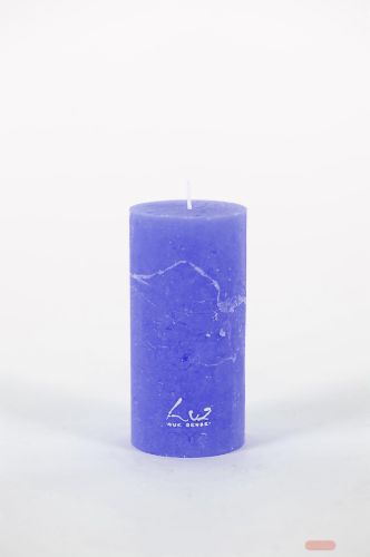 Bild von Rustic Zylinderkerze, 12cm x Ø60mm, cobalt