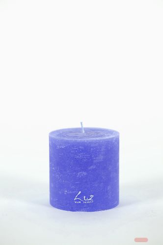 Bild von Rustic Zylinderkerze,   9cm x Ø90mm, cobalt