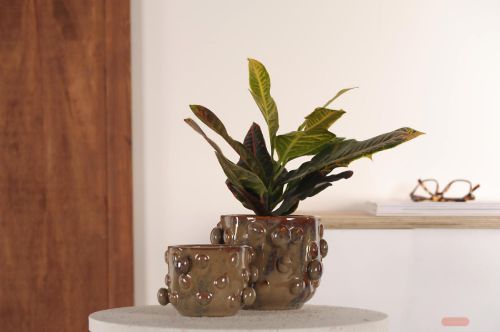 Bild von Blumentopf, Sfere Keramik Ø13.5x H9.2cm, grün