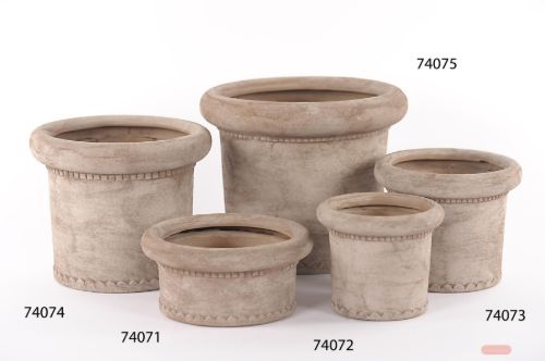 Bild von Blumentopf, Terrazza Keramik Ø13.5x H11cm, h'braun