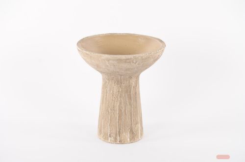 Bild von Blumentopf, auf Fuss -Chalyx Ø18x H20cm, creme