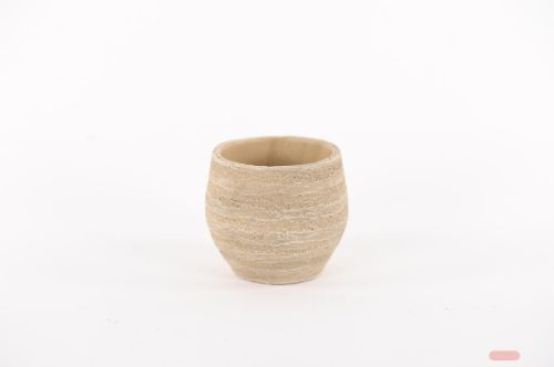 Bild von Blumentopf, Sandshift Zement Ø12x H10.5cm, braun