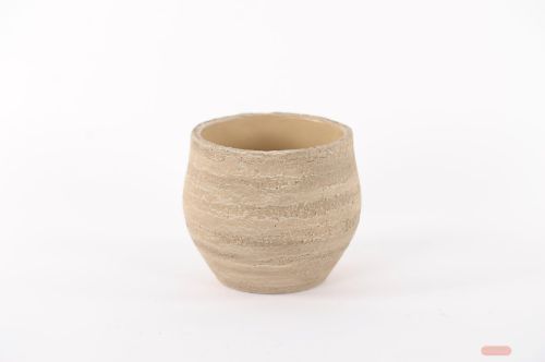 Bild von Blumentopf, Sandshift Zement Ø15x H13cm, braun