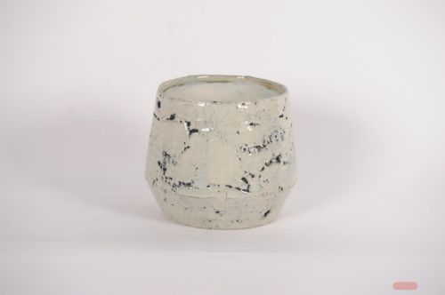 Bild von Blumentopf, Grooved Ø18.5x H16.5cm, grey/black