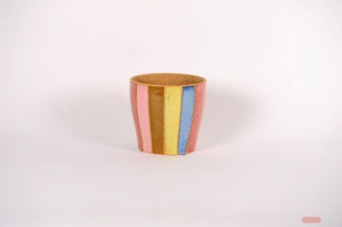 Bild von Blumentopf, Striped sweetness Ø16x H15cm, bunt